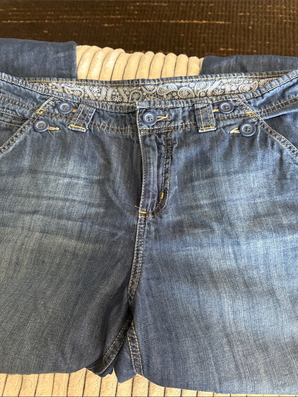Faded Glory Blue Denim Wide Leg Jeans 0153